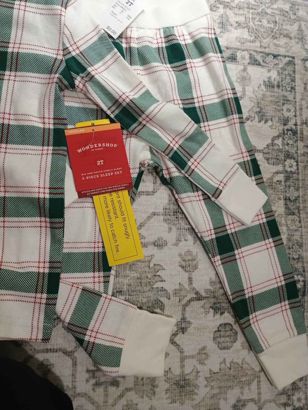 NWT Christmas PJ Set, 2T - Picture 4 of 5